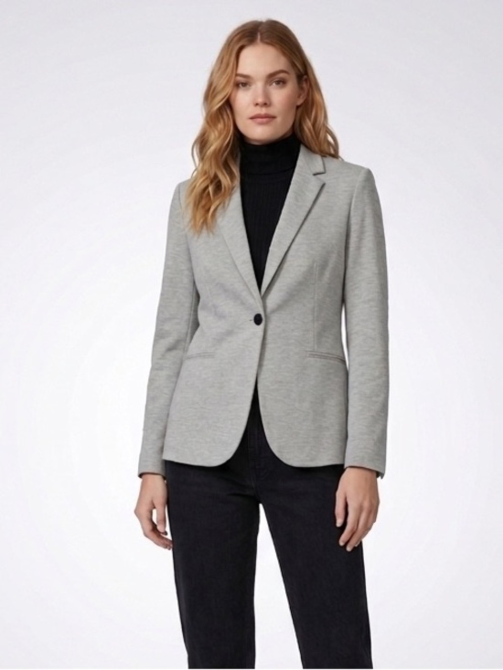 Zara Grey Single Breast Lined Blazer Size Small